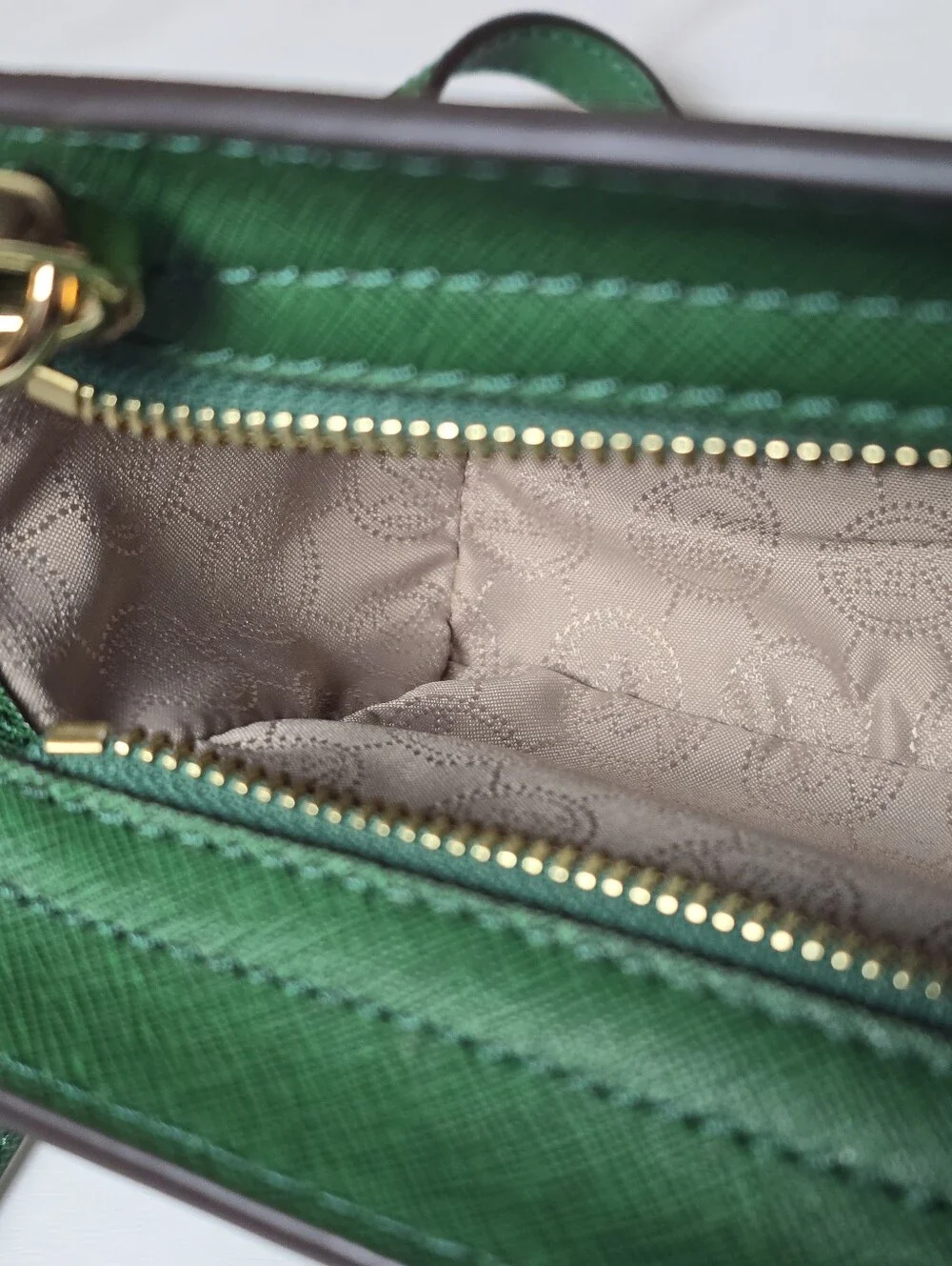 Green Michael Kors Selma Mini Messenger Bag